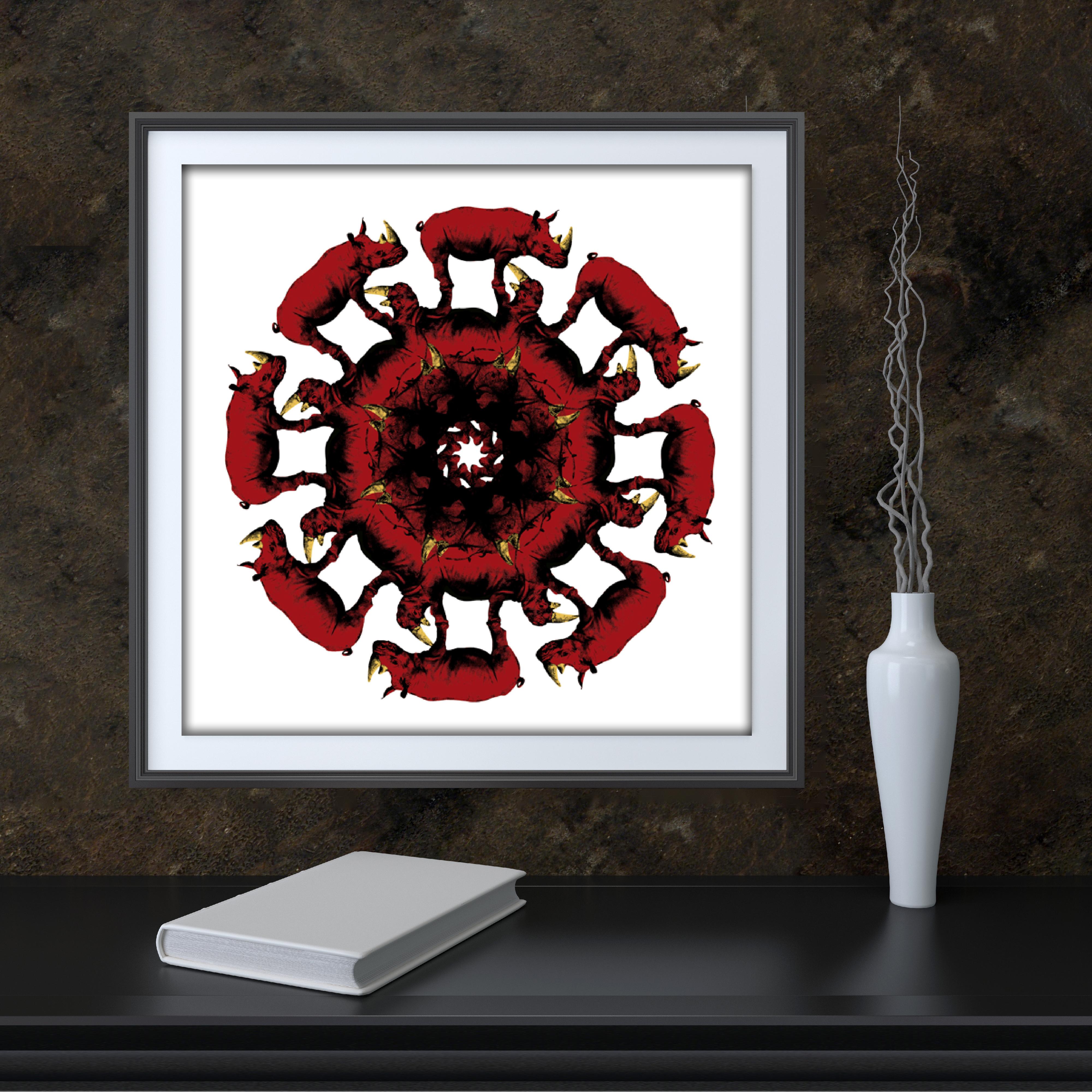 Animal Print - Gillie and Marc - Limited Edition - Art - Circle of life, red For Sale 5