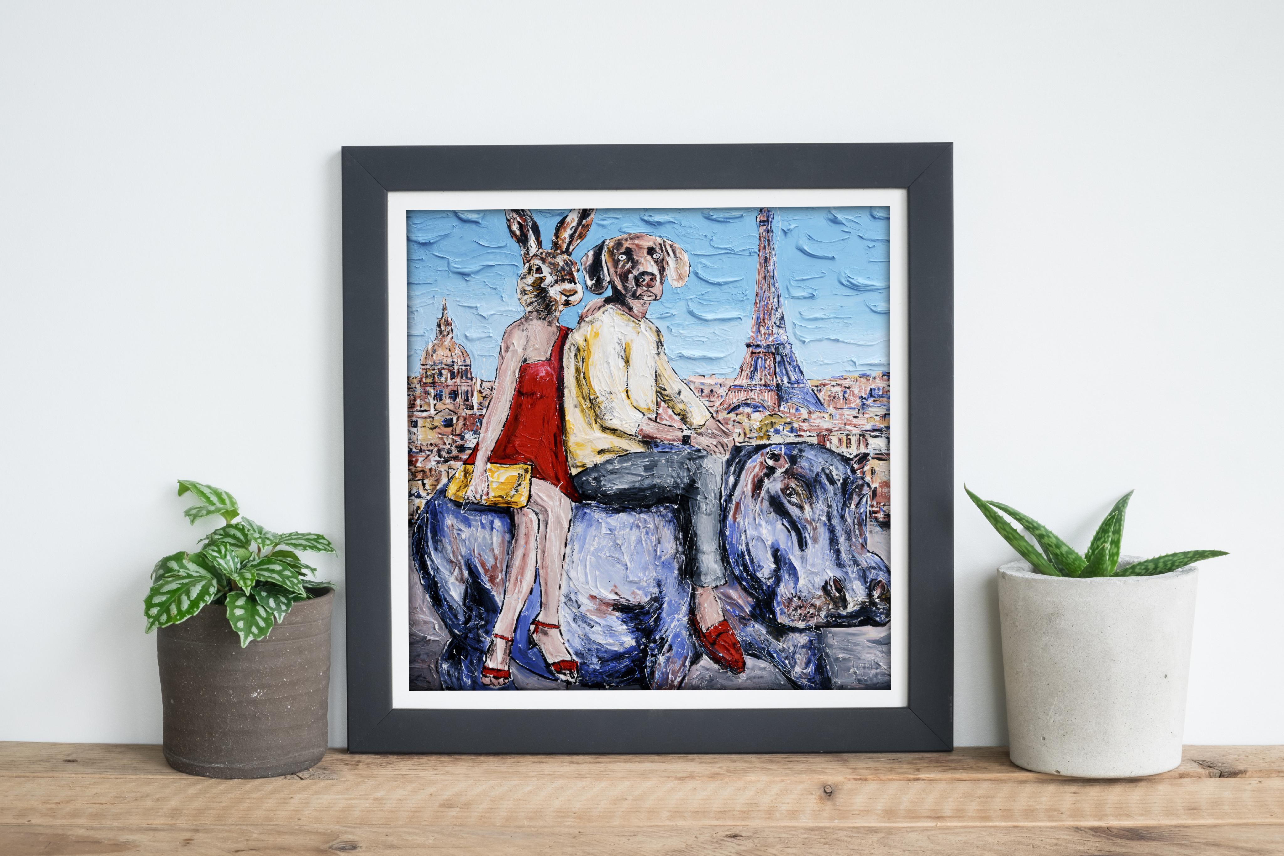 Animal Print - Gillie and Marc - Art - Limited Edition -Magical Paris & hippos For Sale 8