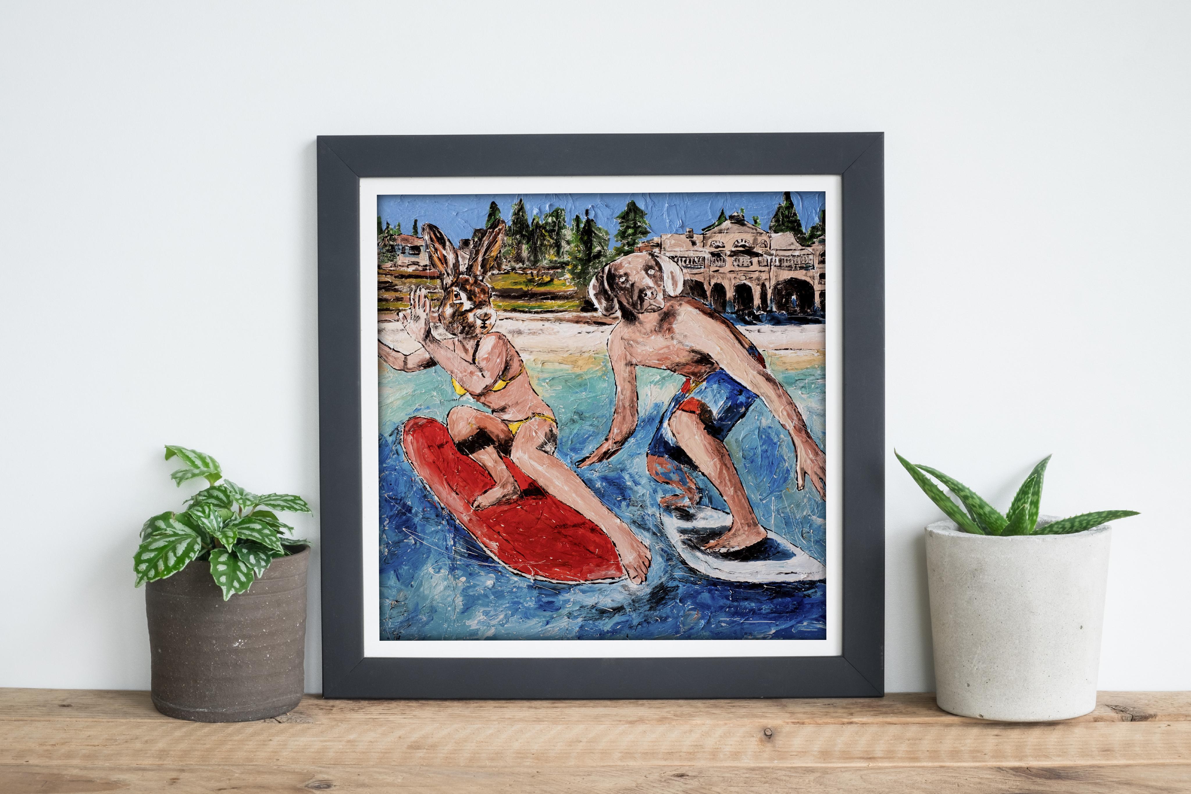 Painting Print - Gillie and Marc - Art - Limited Edition-She was a better surfer For Sale 5