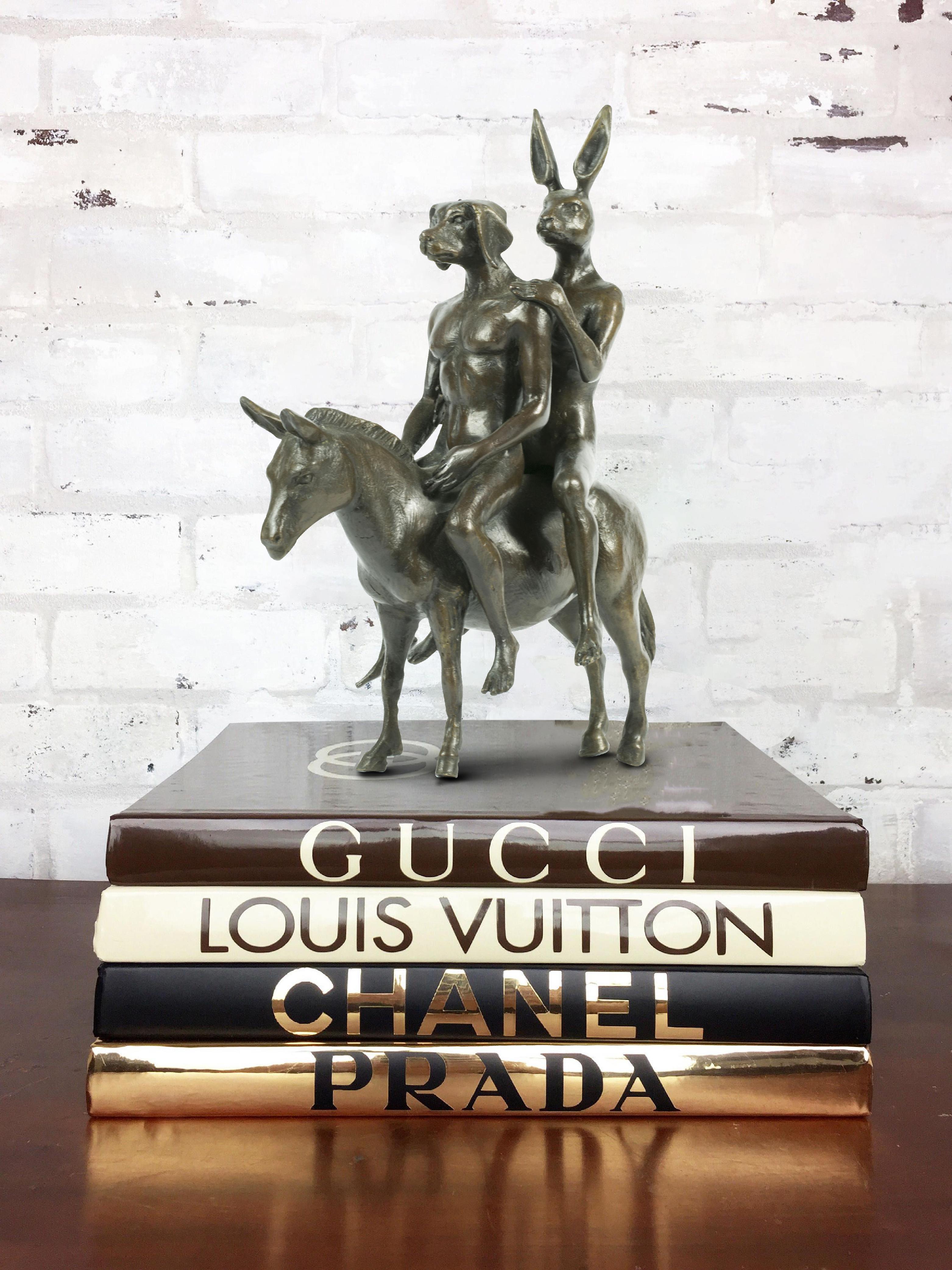 Authentic Limited Edition Bronze Travellers Arrived Sculpture - Gillie and Marc 4