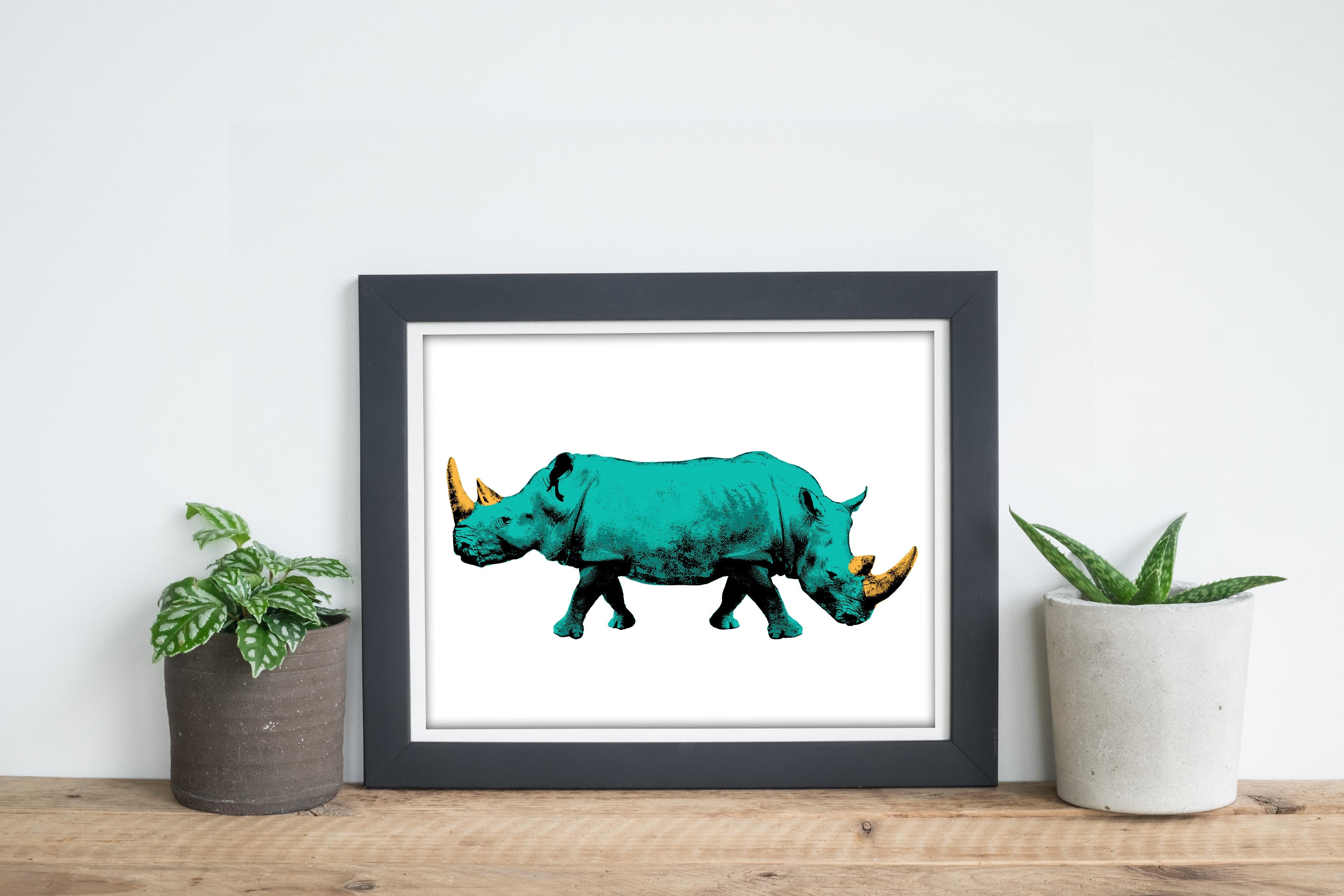 Pop Art - Gemäldedruck - Gillie und Marc - Limitierte Auflage - Die letzten beiden, teal im Angebot 3