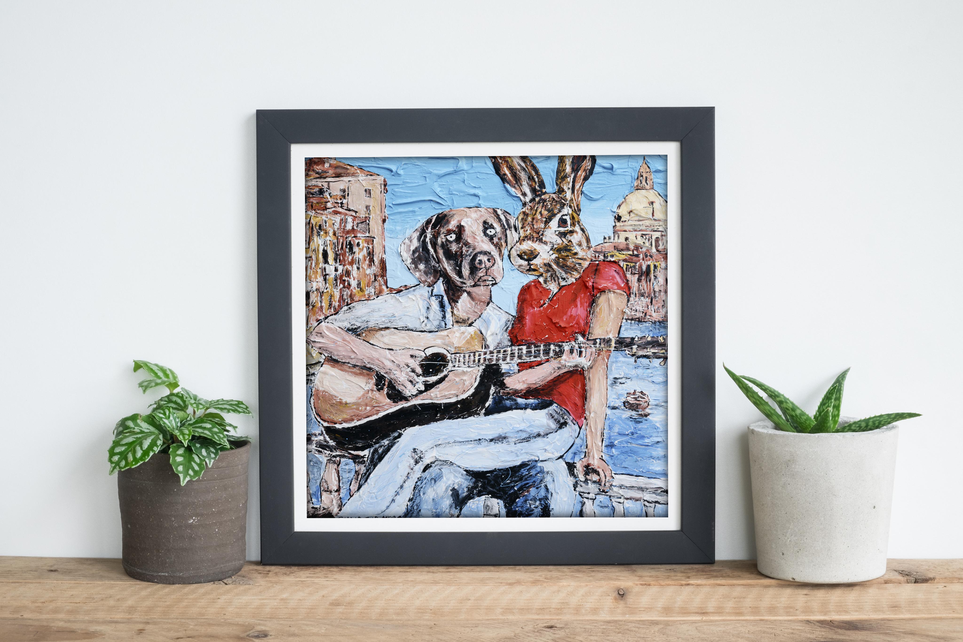 Animal Painting Print - Gillie and Marc - Limited Edition - Art - guitar  For Sale 3