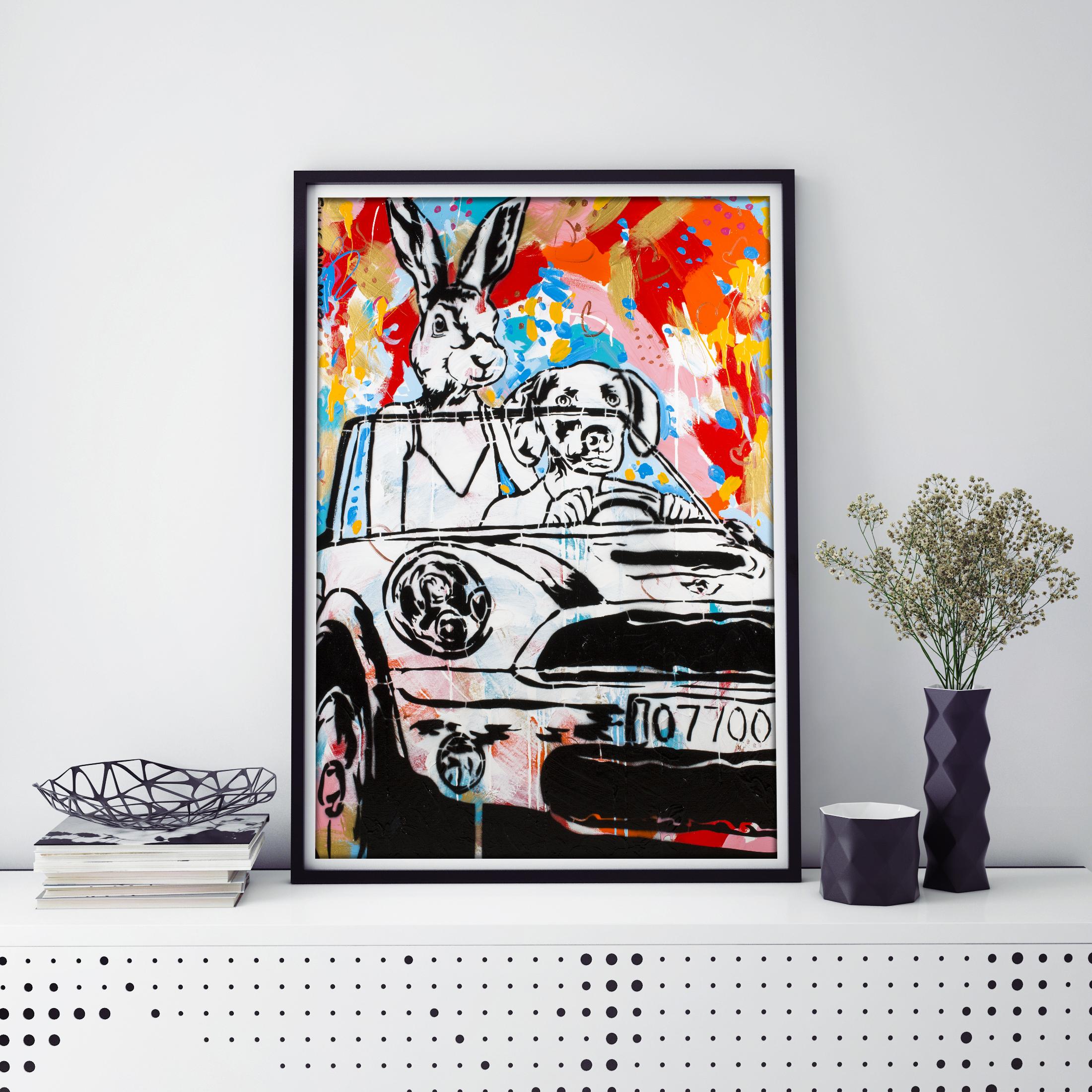 Pop Art - Animal Print - Gillie and Marc - Limited Edition -They loved driving For Sale 2