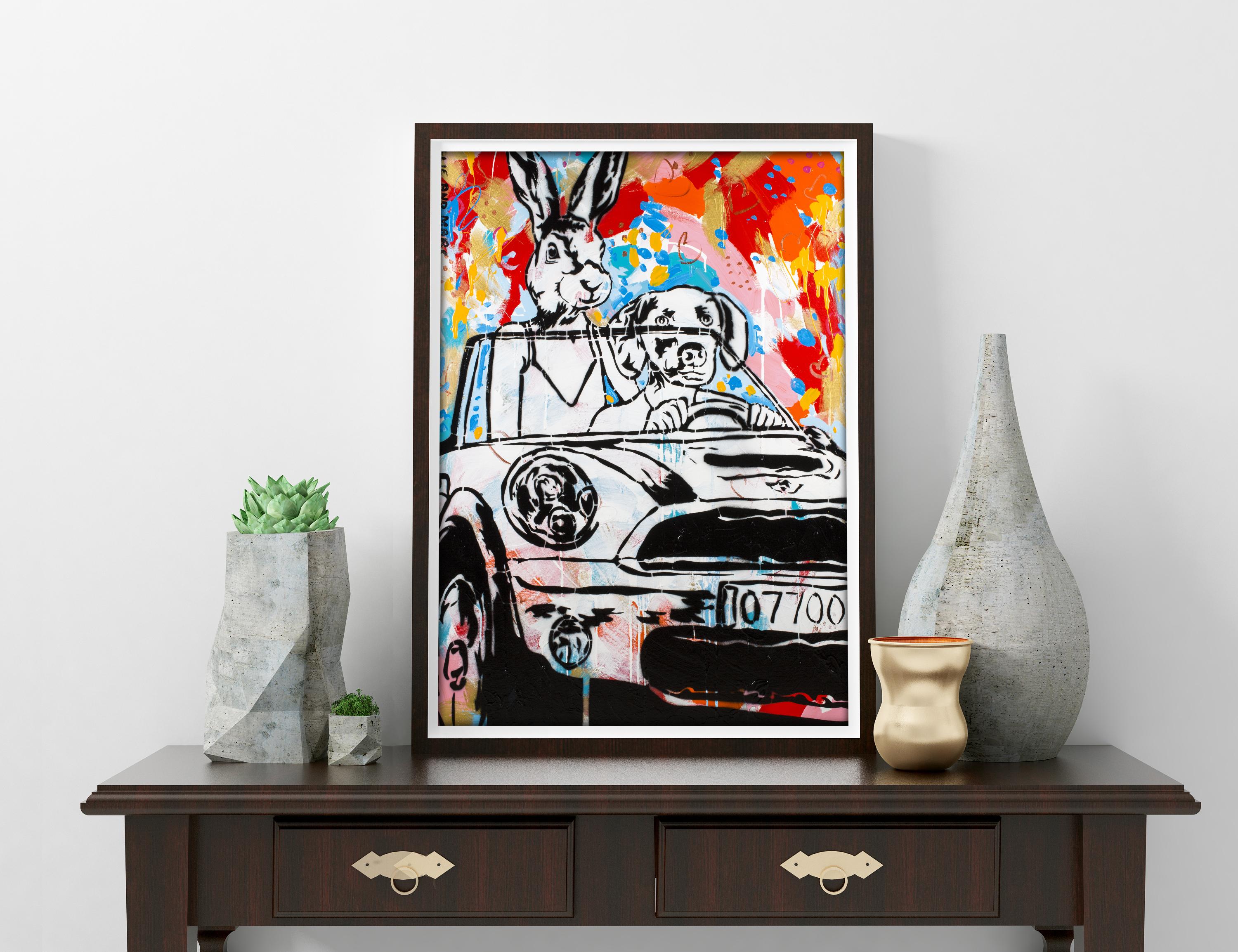 Pop Art - Animal Print - Gillie and Marc - Limited Edition -They loved driving For Sale 3