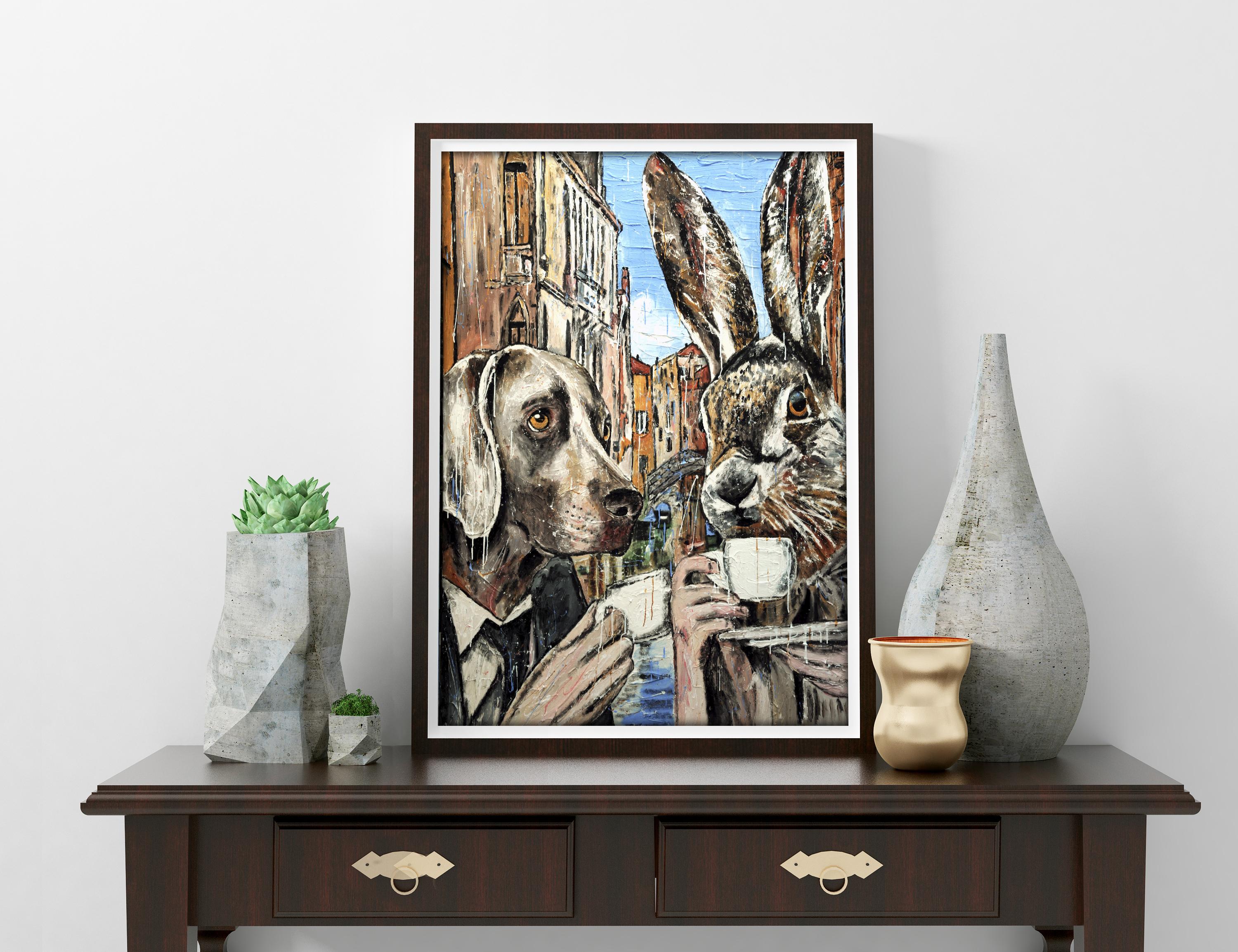 Animal Print - Gillie and Marc - Limited Edition - Art - A quiet coffee date  For Sale 4