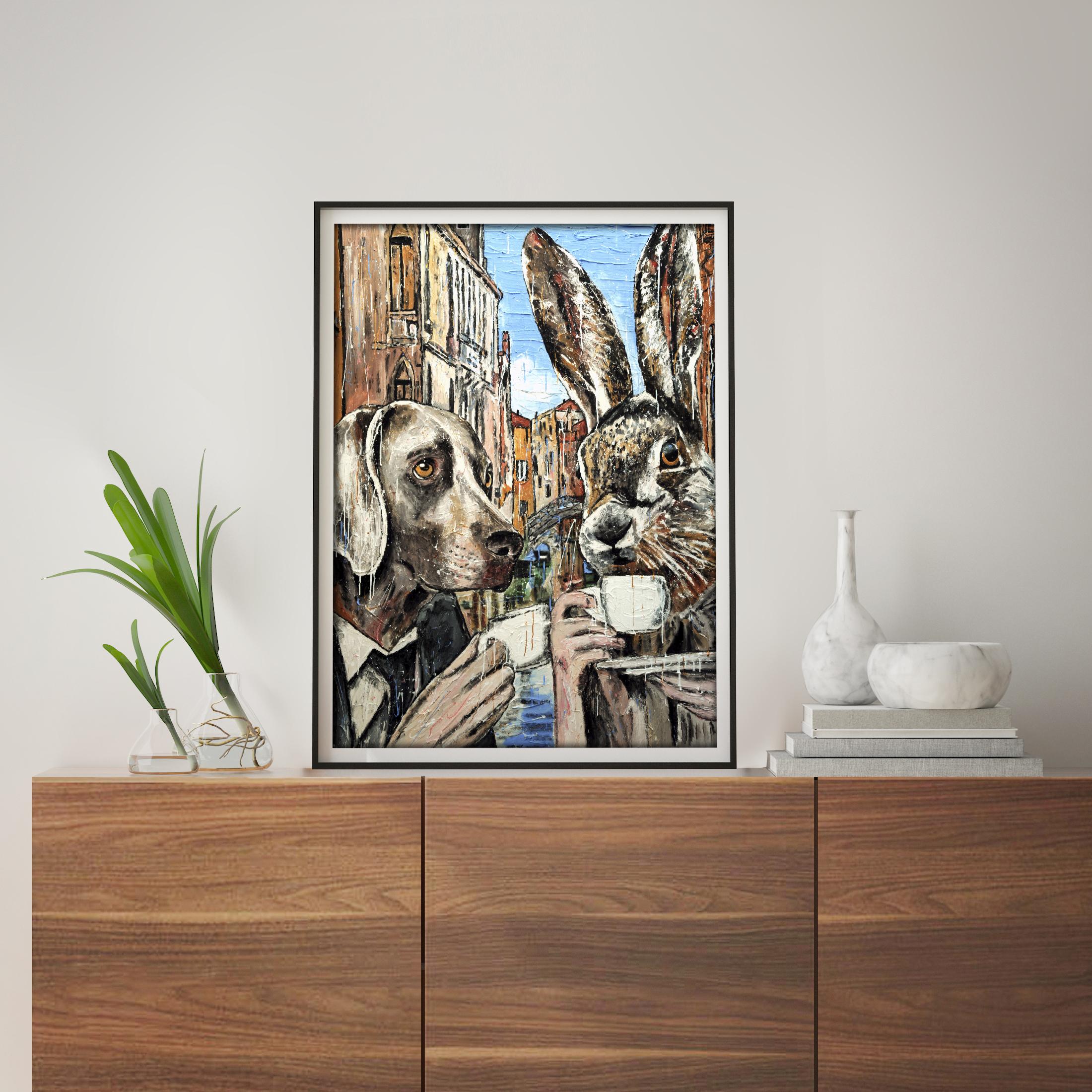 Animal Print - Gillie and Marc - Limited Edition - Art - A quiet coffee date  For Sale 6