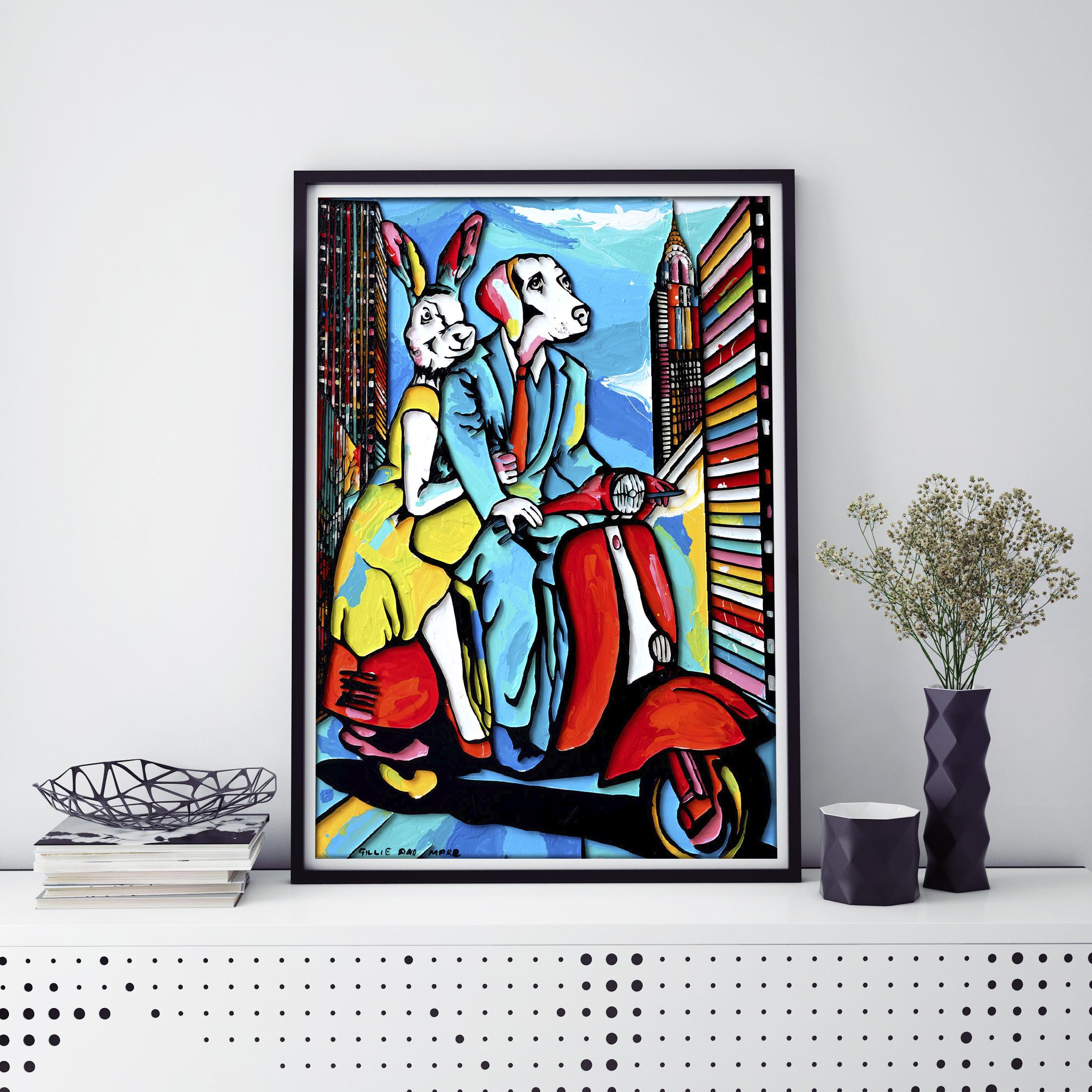 Pop Art - Animal Print - Gillie and Marc - Limited Edition - Marry me in NYC For Sale 2