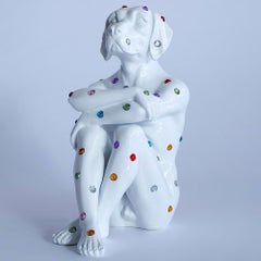 Pop Art - Sculpture - Art - Fibreglass - Gillie and Marc - Dog - White - Jewel