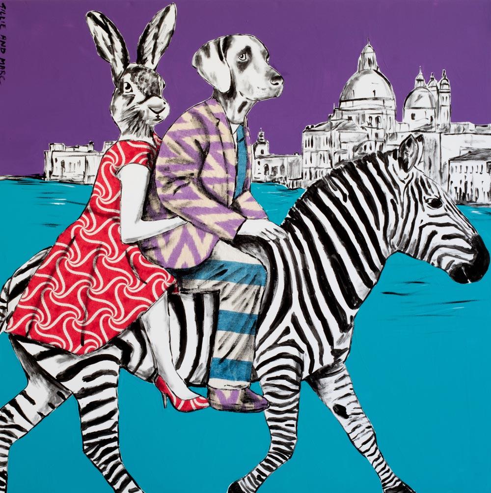 Title: They had a party of a lifetime in Venice
Limited edition Print

Gillie and Marc’s paintings are signed, limited-editions and are produced on Entrada Rag Bright 300gsm, 100% acid free, 100% cotton rag paper, with a 40mm white border. 
