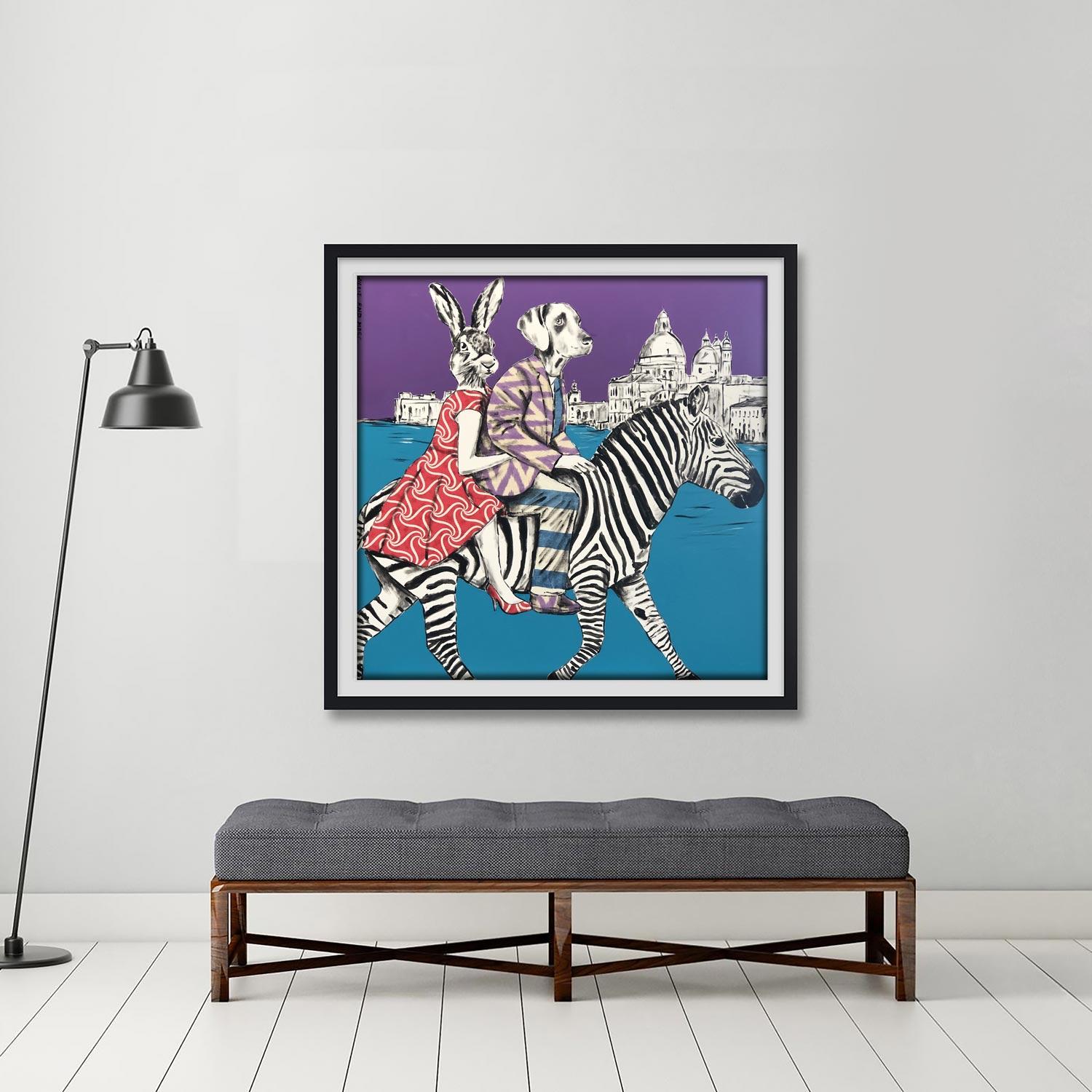 Animal Print - Gillie and Marc - Art - Limited Edition - Zebra - Love - Travel For Sale 1