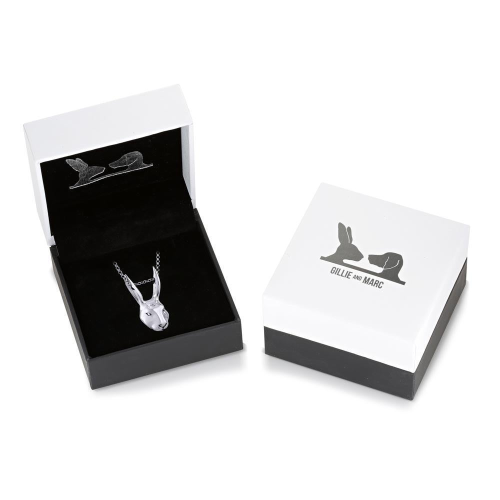 Pop Art Animal - Jewellery - Gillie and Marc - Rabbit - Woman - Silver - Sculpture by Gillie and Marc Schattner