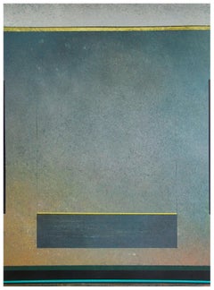 Grey Bar by Richard Adams- Oil Paint, Abstract Painting, 21st Century