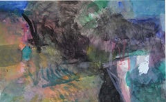 Above the hidden garden by Sargy Mann - Gouache on paper