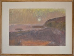 Beach Scene, dusk by Sargy Mann - Gouache on paper, Landscape