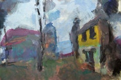 Deserted Farmhouse, Thundery Light by Sargy Mann - Gouache