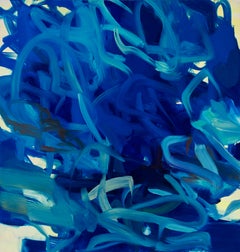 Blue Flow by Rebecca Meanley - 21st Century. oil on canvas