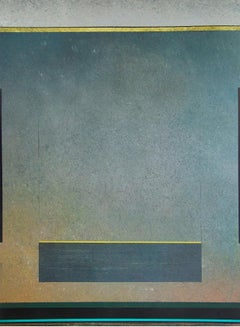 Grey Bar by Richard Adams- Oil Paint, Abstract Painting, 21st Century