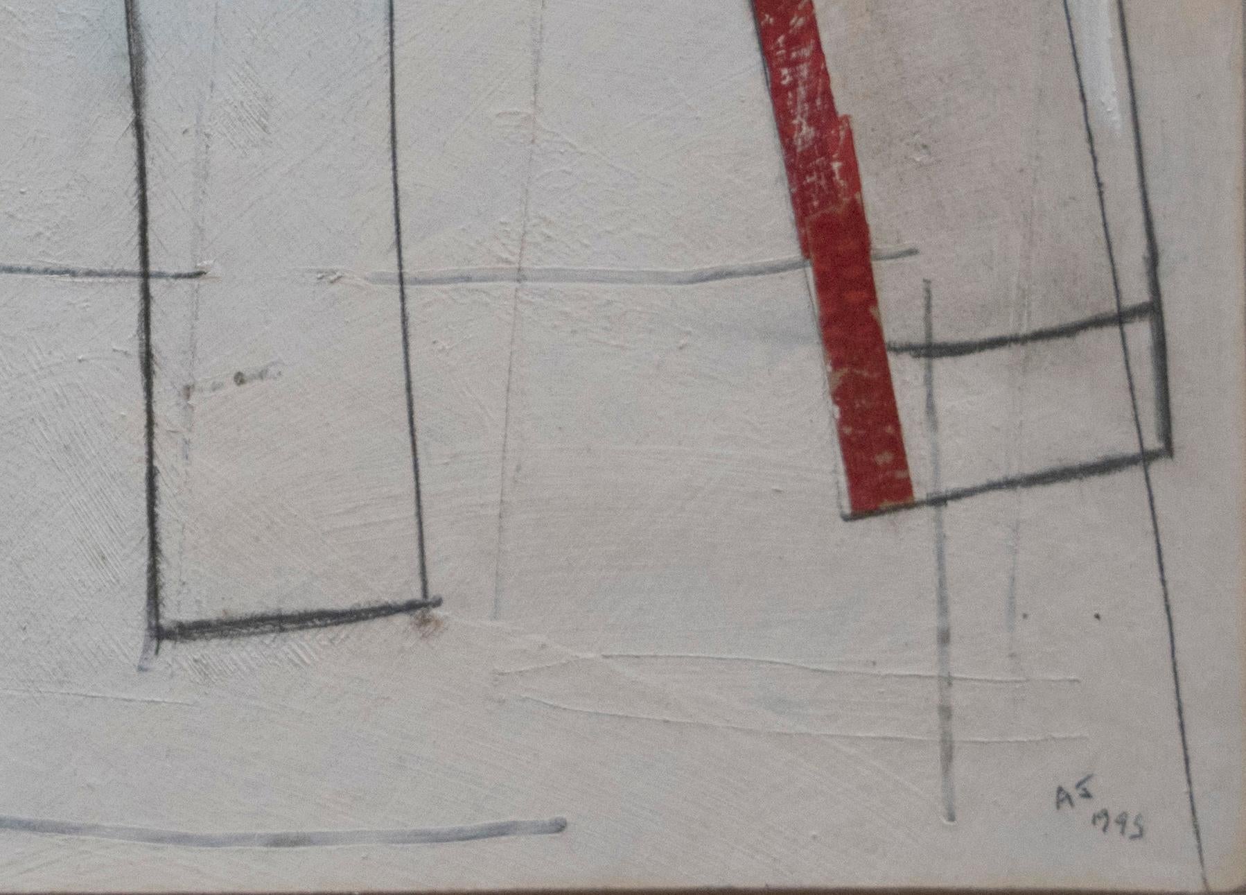 Unnumbered 26 Standing Stones by Andrew Johnstone- Oil Paint, Abstract Painting For Sale 1