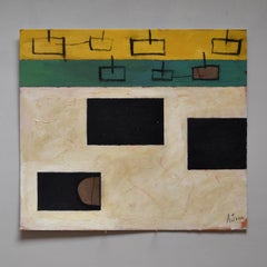 Iliad Ships by Andrew Johnstone- Mixed Media, Abstract Painting, 21st Century