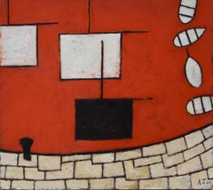 Cornish Harbour VI by Andrew Johnstone- Mixed Media, Abstract Painting