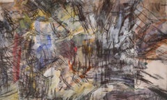 The Viale (second large study for Diana and Acteon) by Sargy Mann - gouache