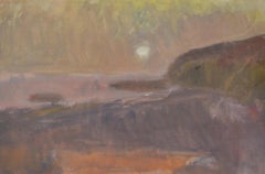 Beach Scene, dusk by Sargy Mann - Gouache on paper, Landscape