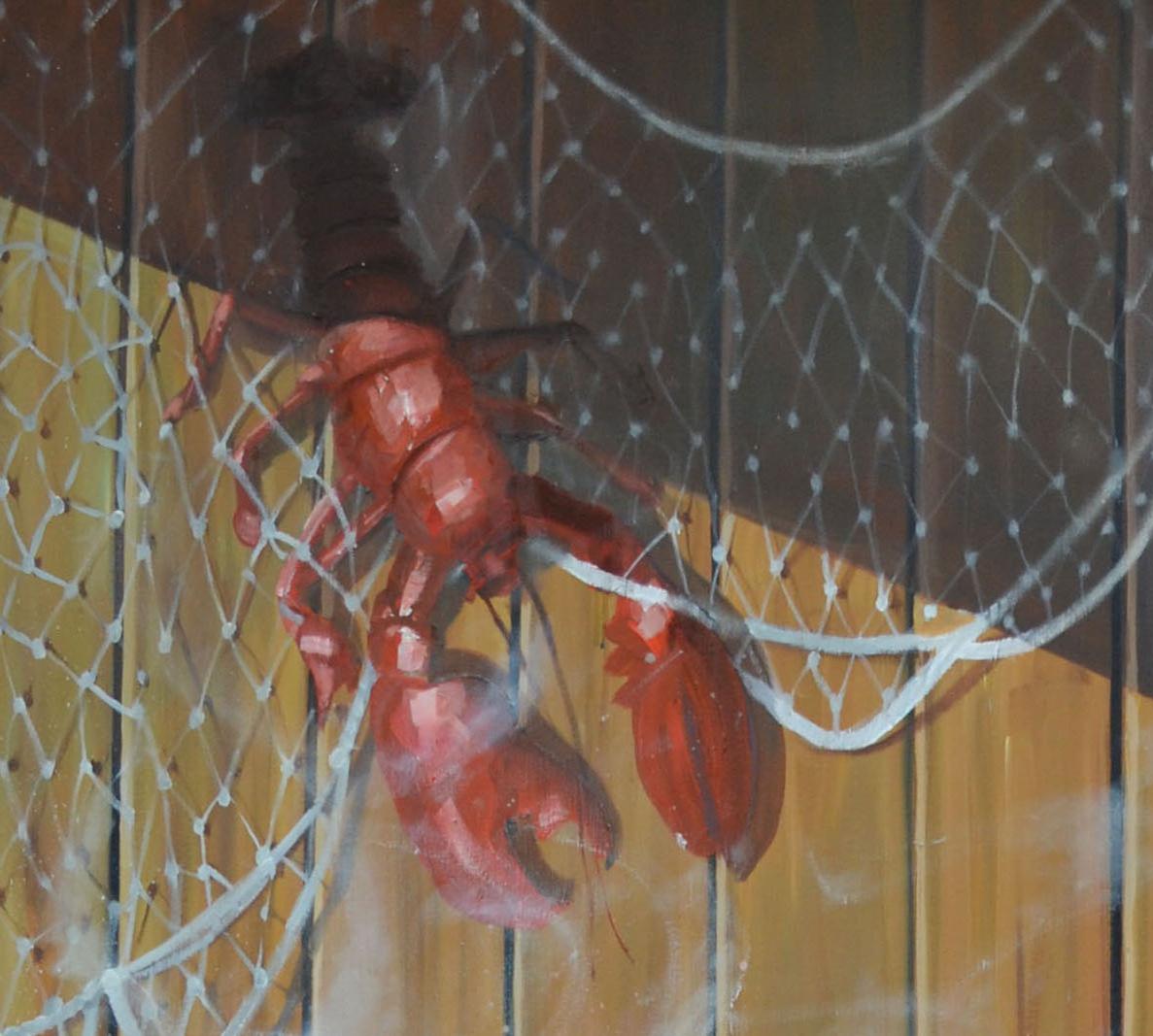 Lobster Red by Andrew Hunt, Figurative realism, oil on canvas For Sale 2
