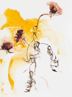 Yarrow by Ilana Manolson, acrylic on yupo paper on board - 21st Century