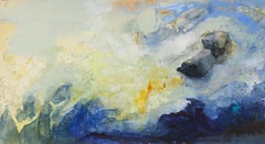 Fixed in the fluid by Ilana Manolson, acrylic on yupo paper on board
