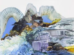 Shape of a Trek by Ilana Manolson, acrylic on yupo paper on board, 21st Century