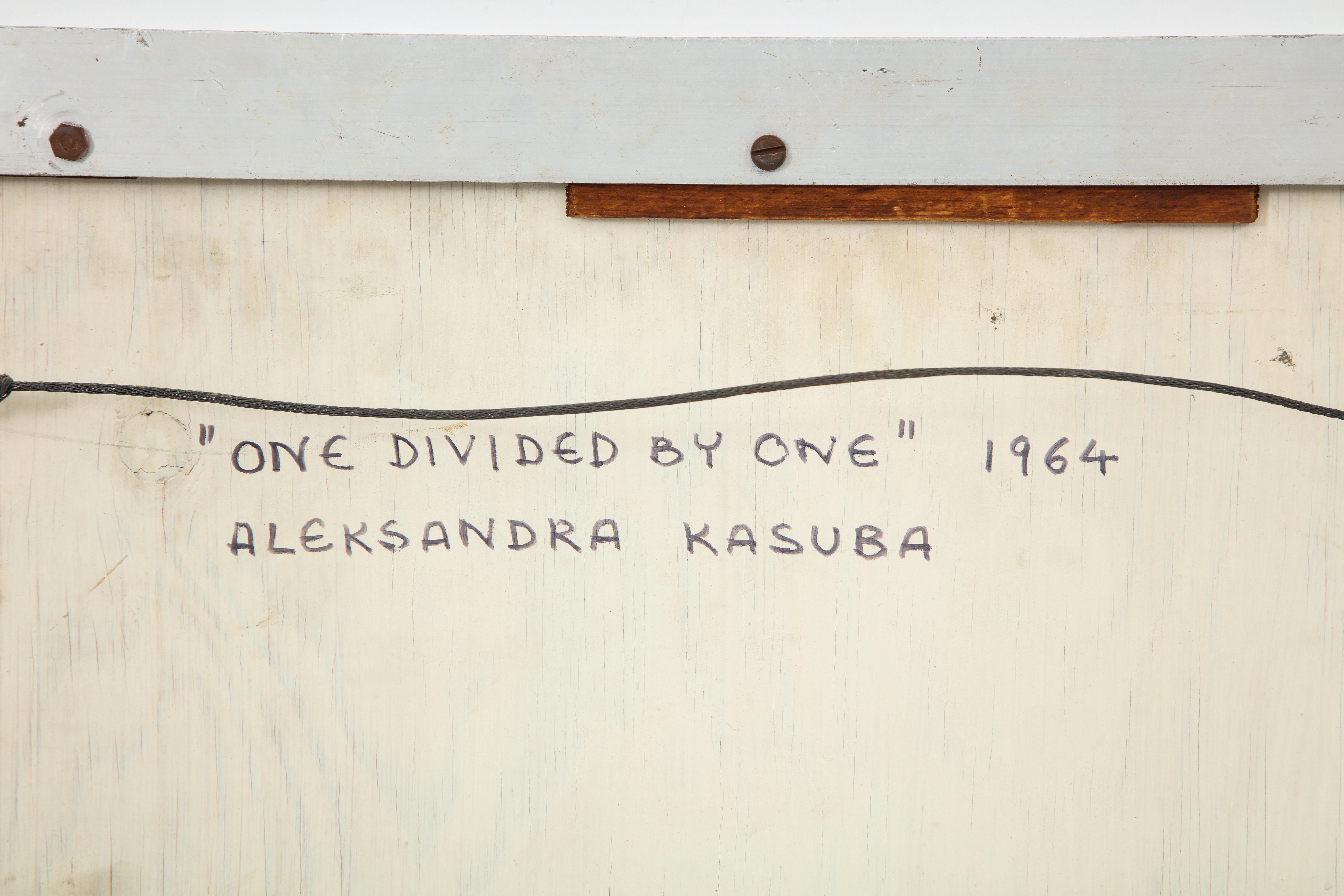One Divided By One by Aleksandra Kasuba Black Marble Mosaic Signed For Sale 11