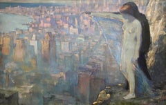Overlooking New York by Edith Mitchell Prellwitz (1864-1944, American)