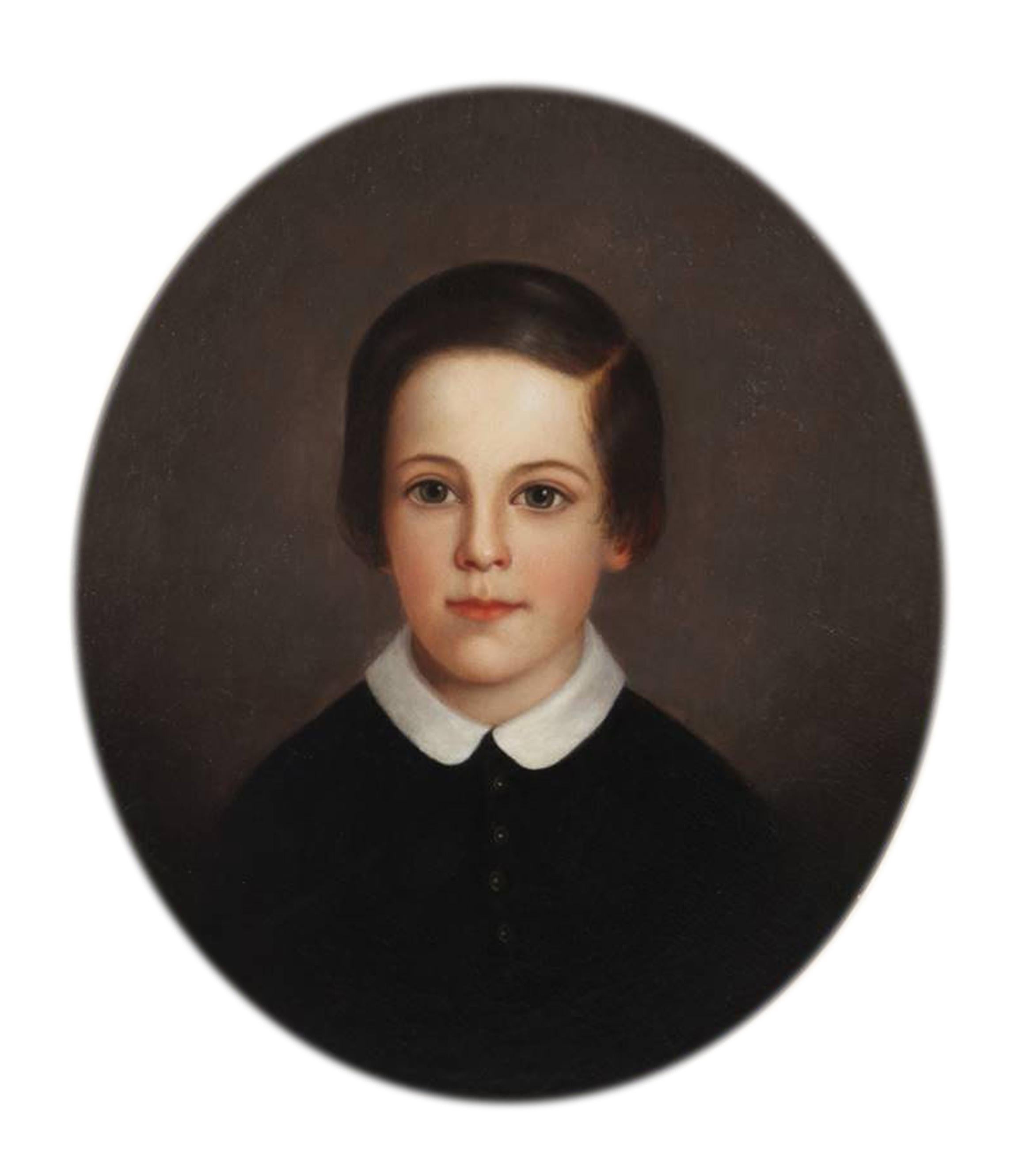 Mary Jane Peale (1827-1902)
Albert Peale, Age 9, 1858 
Oil on canvas laid on panel 
20 1/8 x 17 ½ inches

Mary Jane Peale was the daughter of Rubens Peale and the niece of Sarah Miriam and Anna Claypoole Peale. She inherited the family talent and