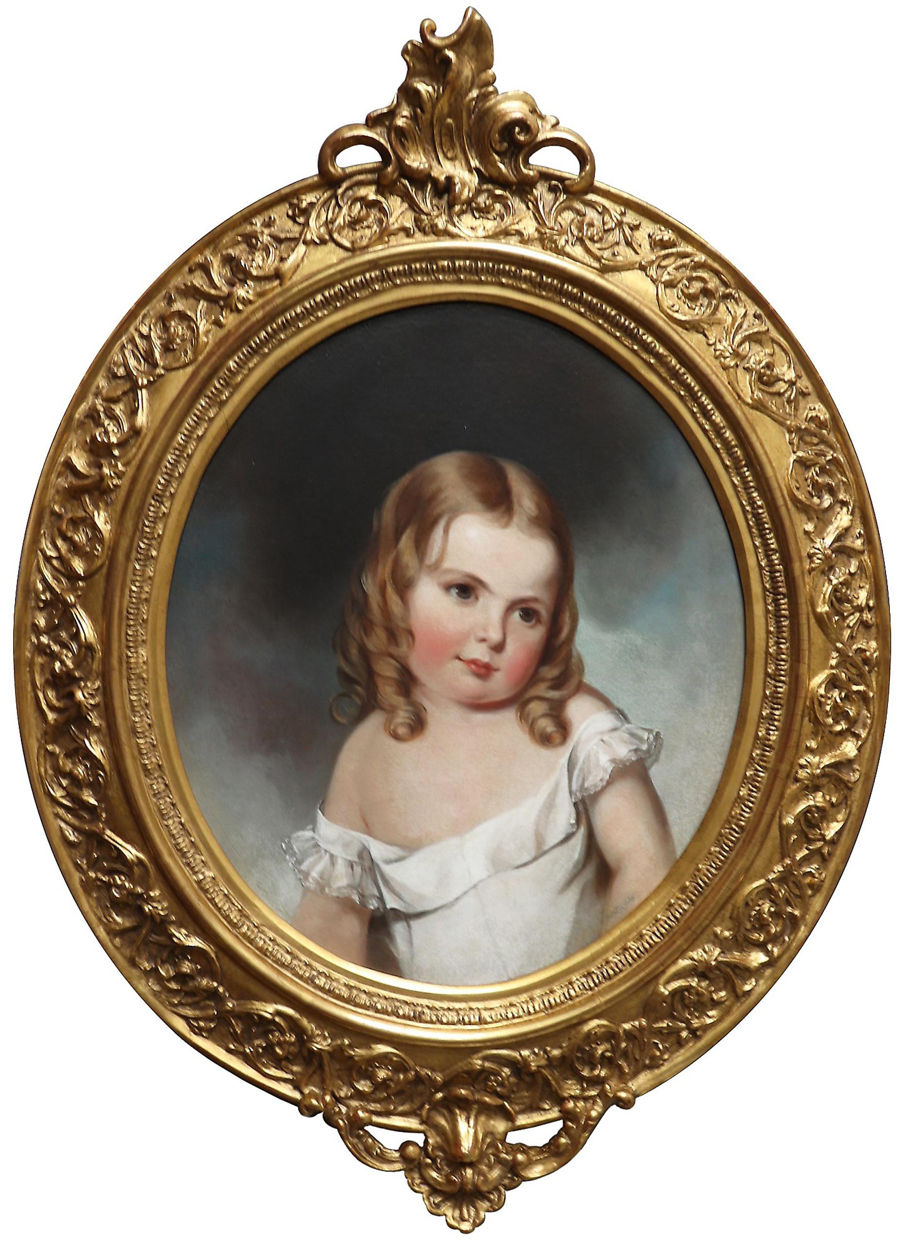 Jane Cooper Sully Darley (1807-1877)
Portrait of Ellie Kendall, Age 2 ½ years, 1848
Oil on canvas
20 x 17 ¼ inches
Signed, dated 1848 and inscribed with title, verso

Born in New York in 1807, Jane Cooper Sully (Darley) was the eldest daughter of