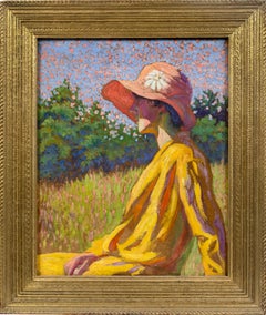 The Red Cloche, Portrait by Grace Cochrane Sanger (1885-1966, American)