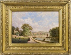 The Old Bridge, Richmond Hill, 1872 by George Henry Burgess (1831-1905, British)