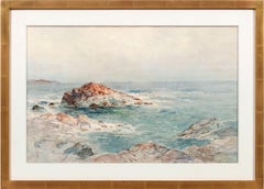Low Tide, Indian Rock, Narragansett by Alfred T. Bricher (1837-1908, American)
