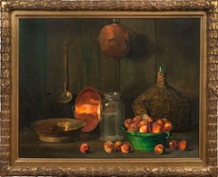 Still Life with Peaches and Cookware by Frank B. A. Linton (1871-1943, American)
