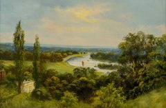 View from Richmond Hill, landscape by John Hardwicke Lewis (1842-1927)
