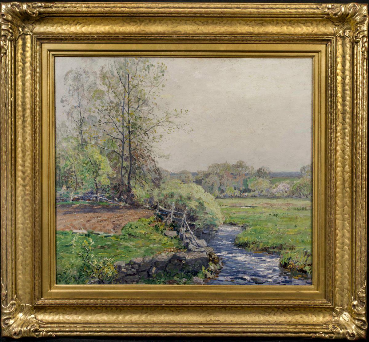 Springtime, Impressionist Landscape by Wilson Irvine (1869 - 1936, American) For Sale 1