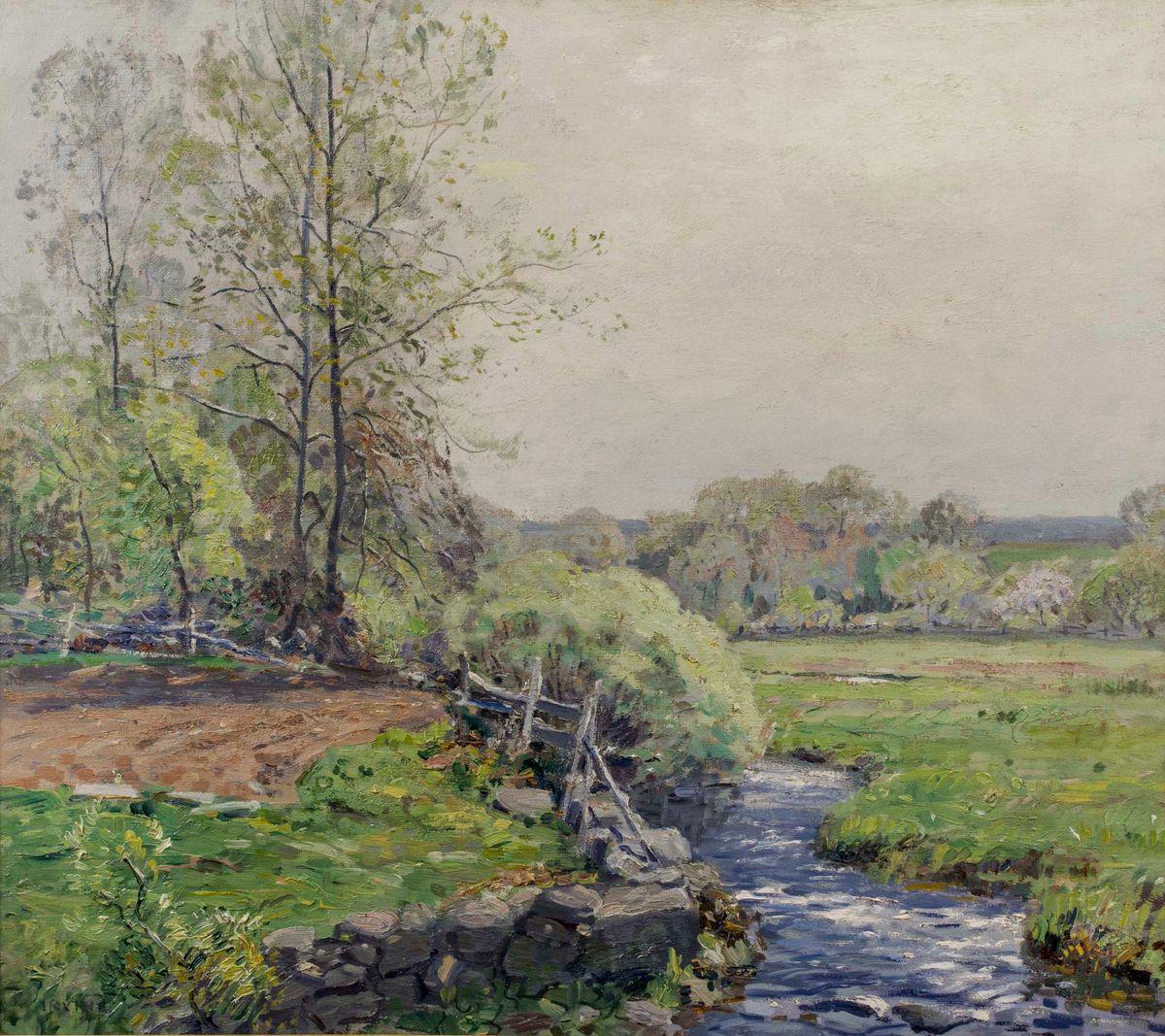 Springtime, landscape by American Impressionist, Wilson Irvine

Wilson Irvine (1869 - 1936)
Springtime
Oil on canvas
24 x 27 inches
Signed lower right

Born in Byron, Illinois, Wilson Irvine began his artistic education with Liberty Walkup, the