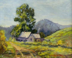 House in a Mountain Landscape, Hazel Barker Hayes (1894-1984, American) 