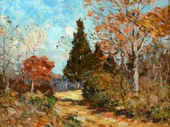 Antique Autumn Landscape, Old Lyme by Clark Greenwood Voorhees (1871-1933, American) 