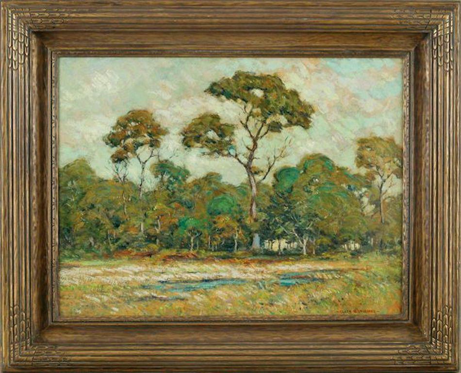 Chez Hawk's Nest Beach, Old Lyme, Clark Greenwood Voorhees (1871-1933, américain) - Painting de Clark Voorhees
