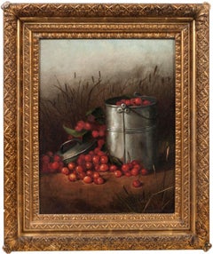 Still Life, The Cherry Pail by Irene E. Parmelle (Parmely) (d. 1939)