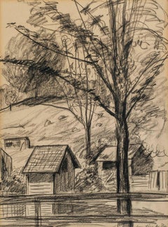 Connecticut Farm Scene by Guy Pene Du Bois (1884-1958, American)