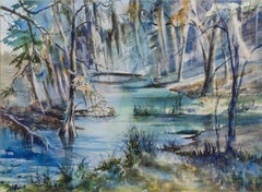 Vintage Spanish Moss, Lowcountry Swamp by Virginia Fouché Bolton (1929-2004, American)