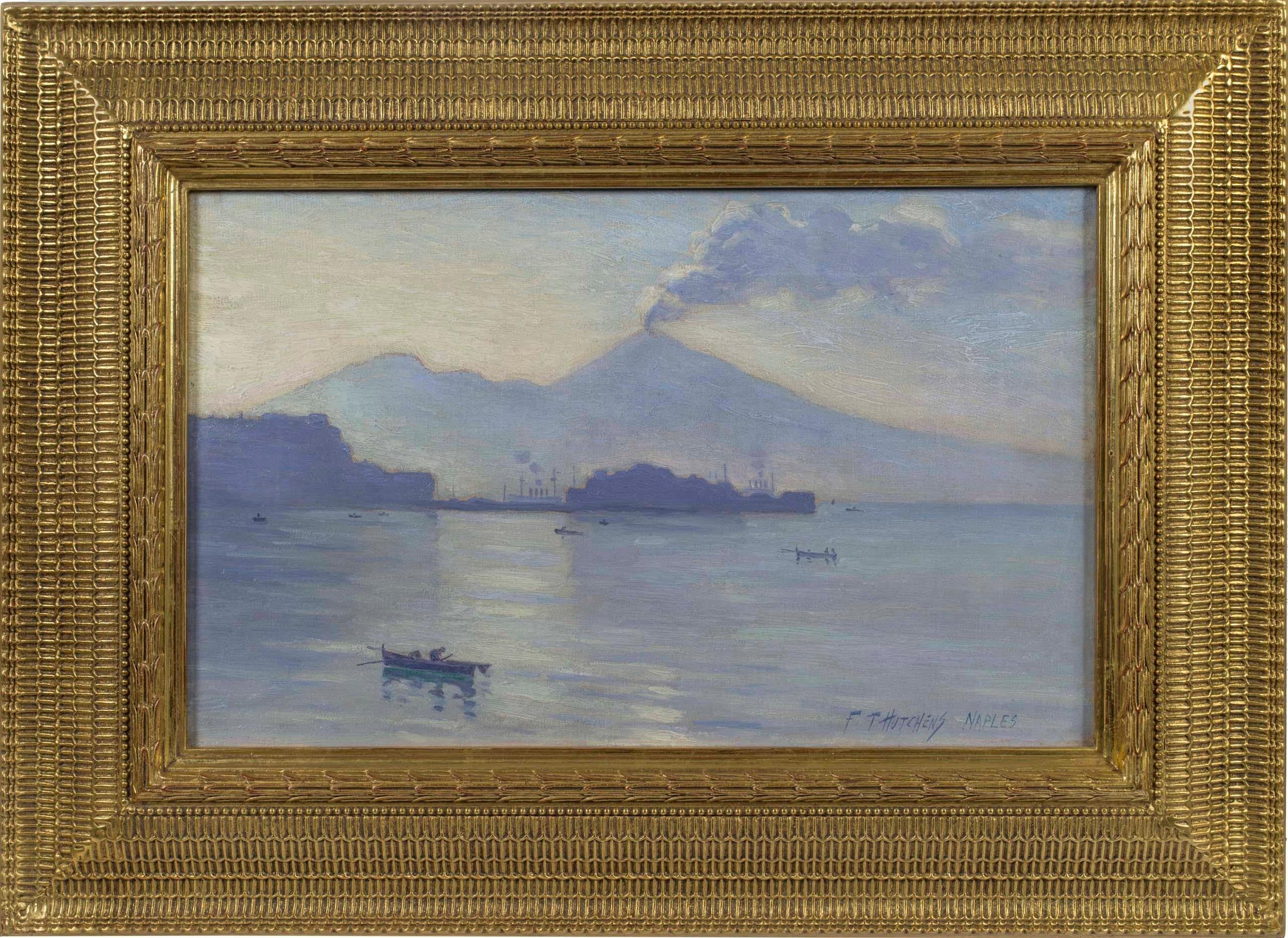 Naples, View of Mt. Vesuvius by Frank Townsend Hutchens (1869-1937, American) For Sale 1