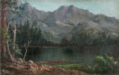 In the Sierras, Landscape painting by Kate W. Newhall (1840-1917, American)