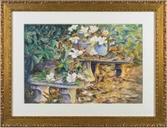 Magnolias on a Tabletop by Caroline Davis Wilson (1810-1890 American)